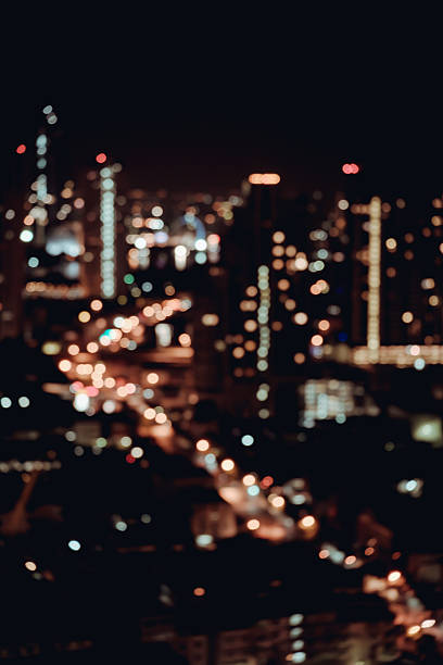 istock Abstract of Defocused city night bokeh for background. 546776144