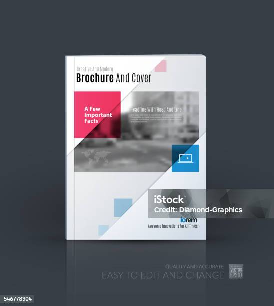 Brochure Template Layout Cover Design Annual Report Magazine Stock Illustration - Download Image Now