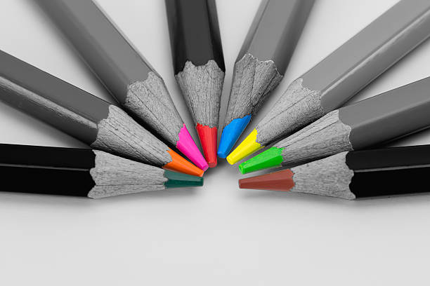 istock Colorful pencils isolated on background 546782596