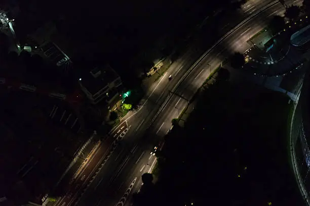 It is Late-night road (Aerial)