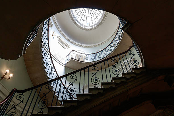 London, UK - July 5, 2016 - Rotunda Nelson Stair at the western side of Somerset House