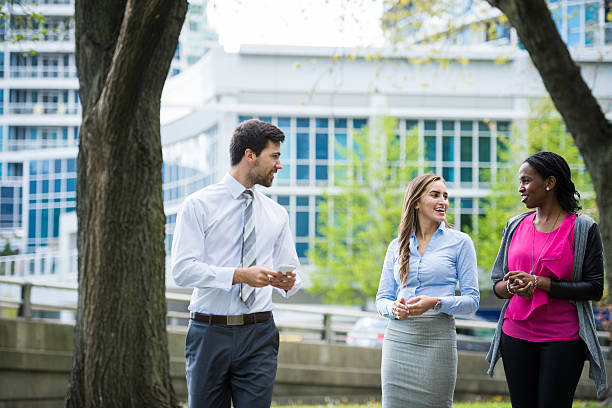 istock Outdoor walking meeting 546786978