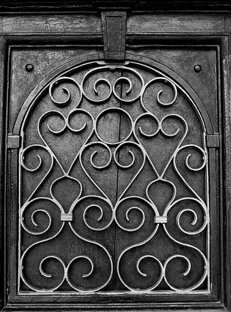 istock Metal decoration on a wood 546788978