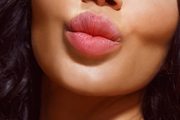 istock Beautiful lips   Close up Natural Beauty Portrait 546789650