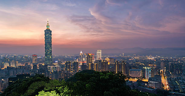 istock Top view sunset of Taipei 101 546793426