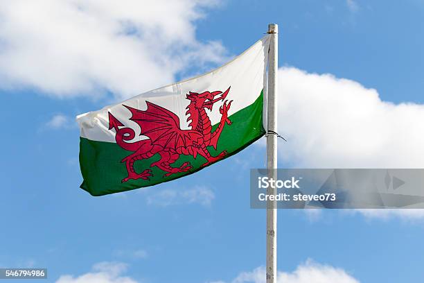 Welsh Flag Stock Photo - Download Image Now - Allegory Painting, Banner - Sign, Cardiff - Wales