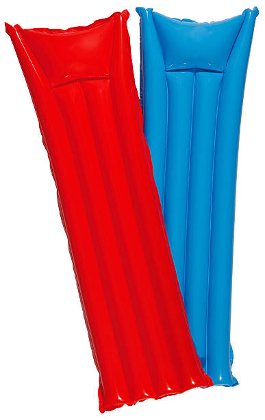 istock Red and blue air pool matress 546797310
