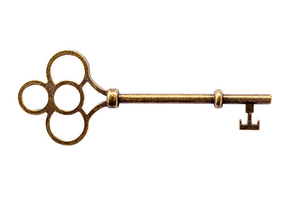 istock Close up Key vintage on isolated white with clipping path. 546798092