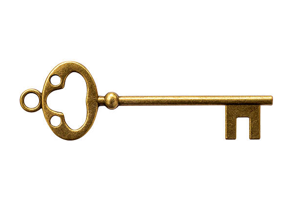 istock Close up Key vintage on isolated white with clipping path. 546798562