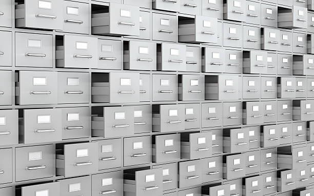 istock Wall of opened filing cabinets 546803462