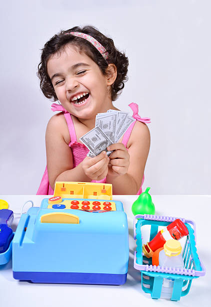 Happy Cashier stock photo