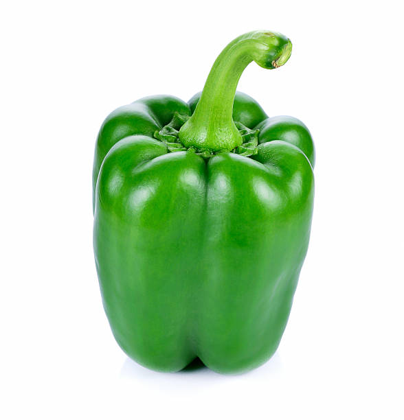 istock Green peppers isolated on white background. 546807212