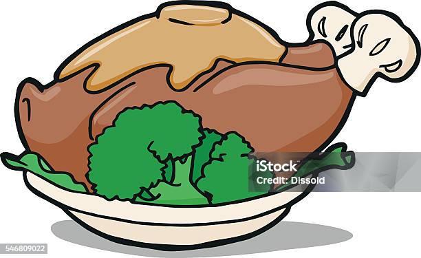 Ilustración de Pollo De Dibujos Animados O Pavo Asado y más Vectores Libres  de Derechos de Al horno - Al horno, Alimento, Asado - Alimento cocinado -  iStock