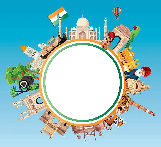 Vector illustration of India Travel