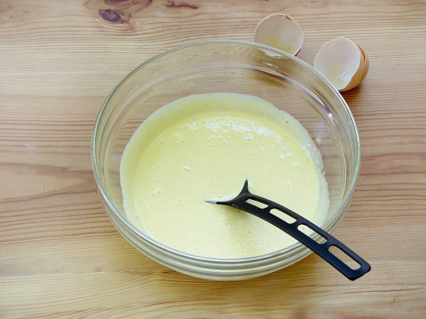 Pounded into a foam chicken egg yolks with the sugar