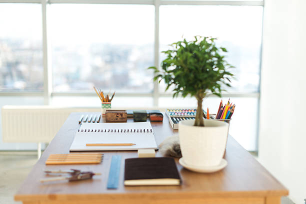 istock Artist workplace ready for pastel, drawing. Colorful pencils and crayons 547011912