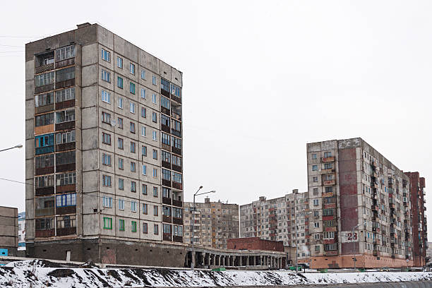 istock Multi-storey residential building in Norilsk. 547012154