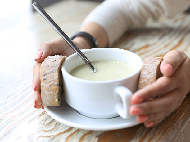 istock Bowl with cream soup and bread 547013954