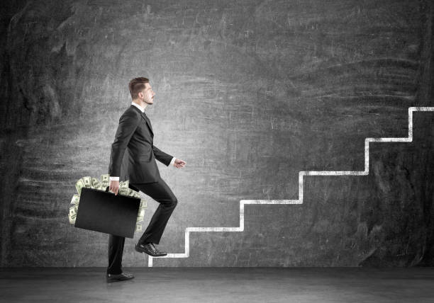 istock Businessman with briefcase financial growth 547020852