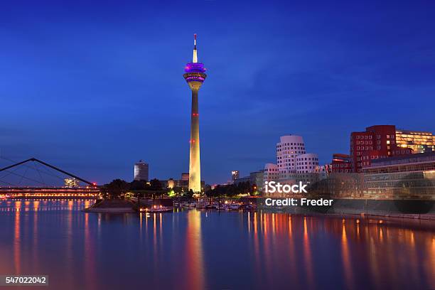 Dusseldorf Germany Stock Photo - Download Image Now - Düsseldorf, Night, Germany