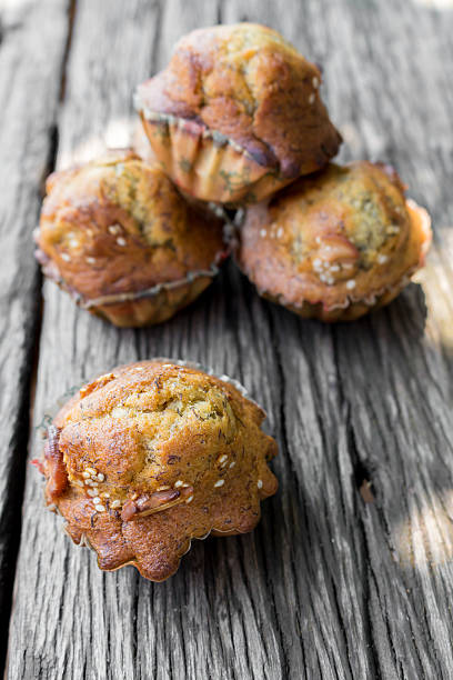 istock Banana cake on wooden 547024974