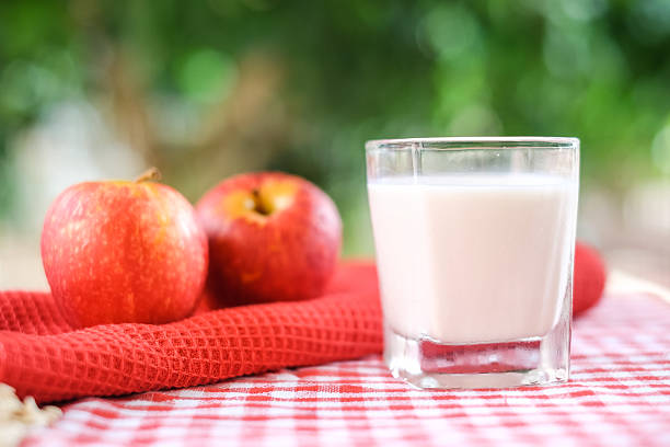 milk in the glass stock photo