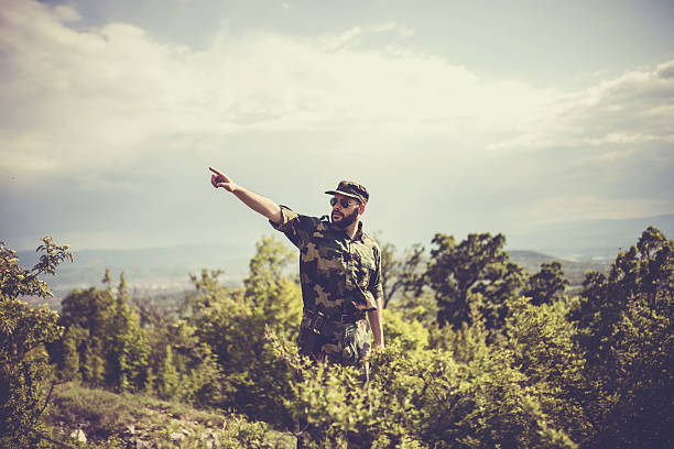 istock Soldier pointing to the enemy 547027564