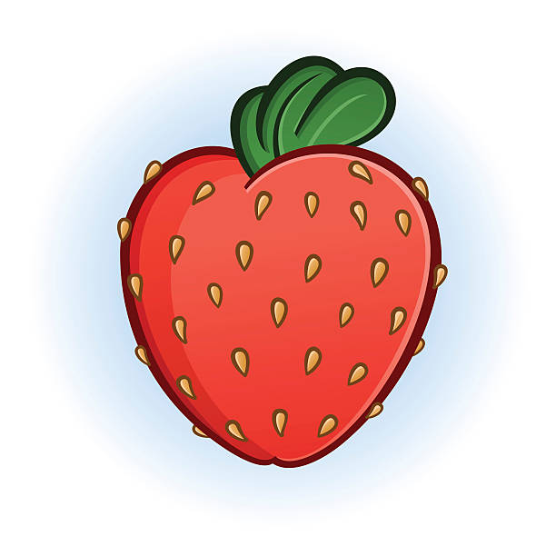 Plump Juicy Strawberry Cartoon Illustration A big plump ripe delicious strawberry picked fresh from the vine chandler strawberry stock illustrations