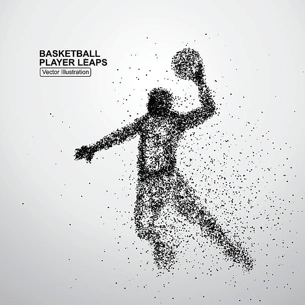 농구 선수 도약 - basketball basketball player slam dunk making a basket stock illustrations