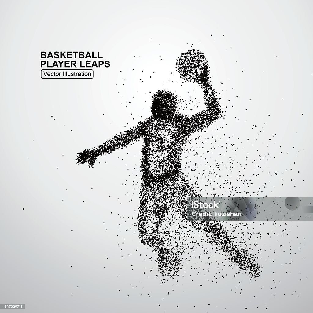 Basketball player leaps Basketball Player stock vector