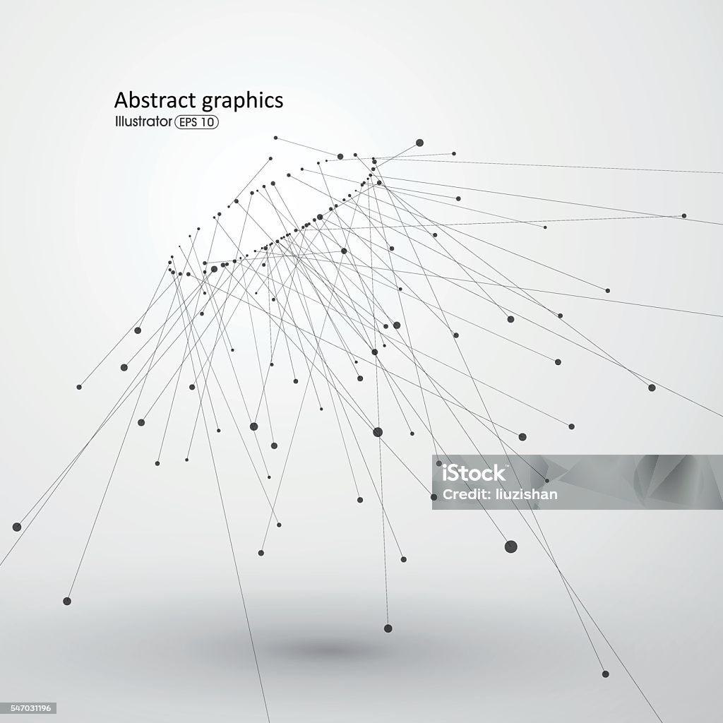 Dot And Line Consisting Of Abstract Graphics Stock Illustration ...