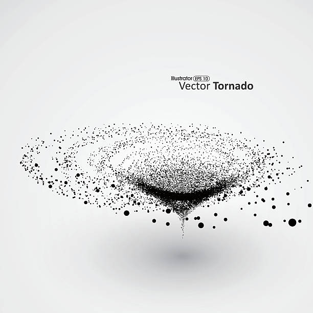 벡터 토네이도, 입자 효과. - tornado hurricane storm disaster stock illustrations