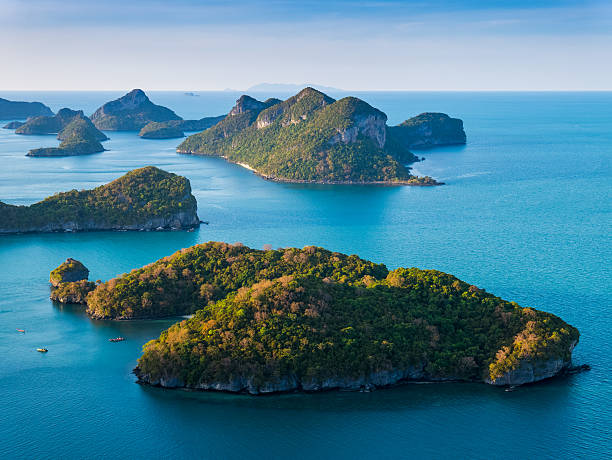 ptak oko widok ang thong national marine park, tajlandia - ang thong islands zdjęcia i obrazy z banku zdjęć