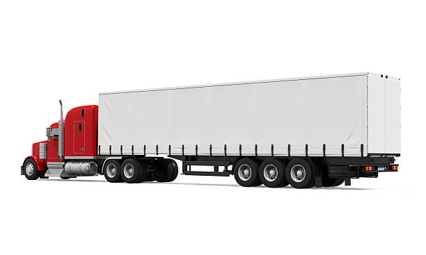 istock Red Trailer Truck 547037656