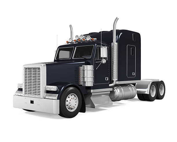 istock Black Trailer Truck 547038012