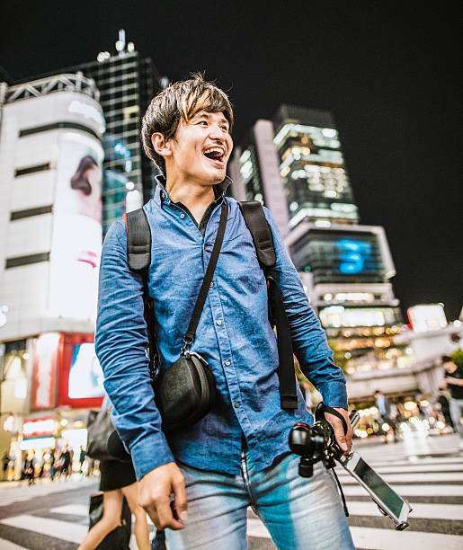 istock Japanese man walking on the street 547038070