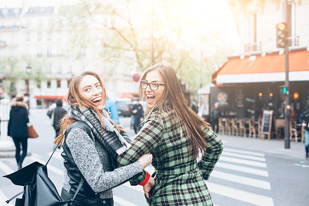 istock Happy young women having fun on street 547039044