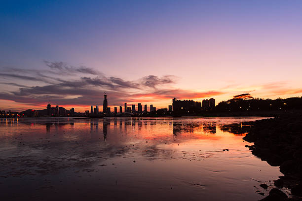 istock sunset sky and Urban scene 547039296
