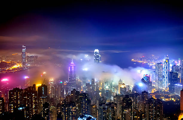 Hong Kong skyline at night