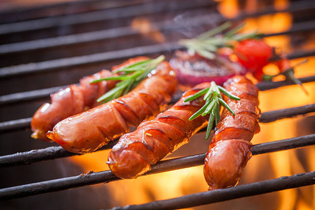 istock Sausages on the barbecue 547042206