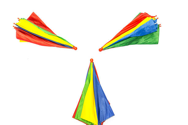 istock Colorful of umbrella on white background 547042930
