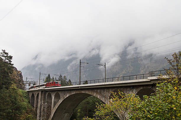 istock bridge of the Gotthard train 547046466