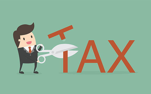 stockillustraties, clipart, cartoons en iconen met tax deduction - opluchting