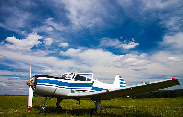 istock Propeller plane on the aerodrome 547051400