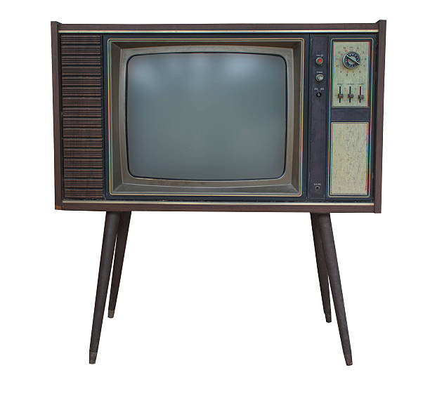 istock Vintage television - old TV isolate on white ,retro technology 547051456