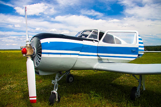 istock Propeller plane on the aerodrome 547051816