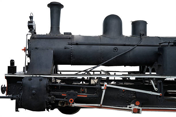 istock Old locomotive isolated on white 547054570