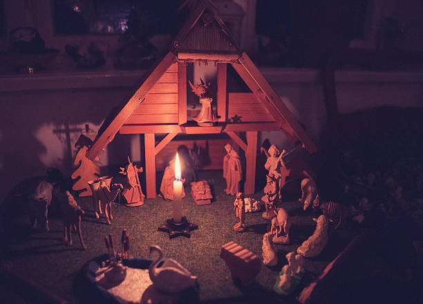 istock nativity scene with wooden figures retro vintage 547055042