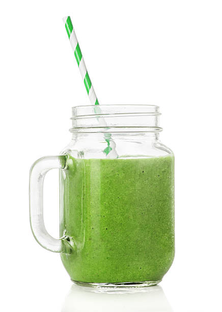 istock Green smoothies in a glass jar 547125490