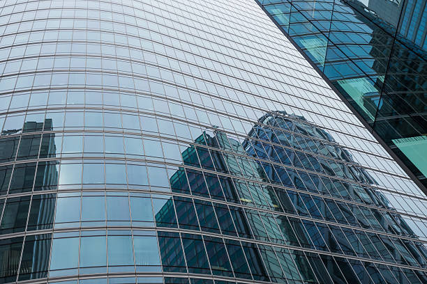 istock Skyscrapers with glass facade. Modern buildings in busines district. 547126078